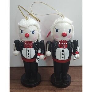 Bombay Company Conductor Musician Nutcracker Christmas Ornament Lot Of 2 D2